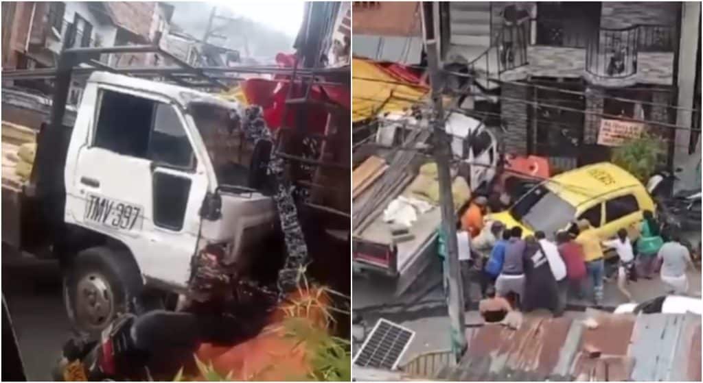 Accidente de camión grúa en Santo Domingo deja varios heridos