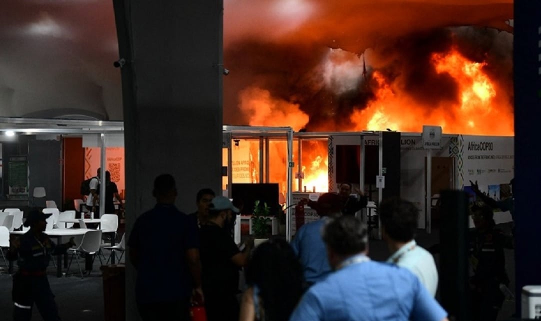 Por cuenta de un incendio en la sede de la COP30 se retrasan las negociaciones en Brasil