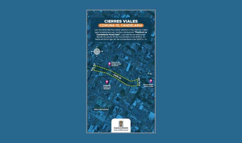 Se viene el fin de semana y estos son los cierres viales en Medellín