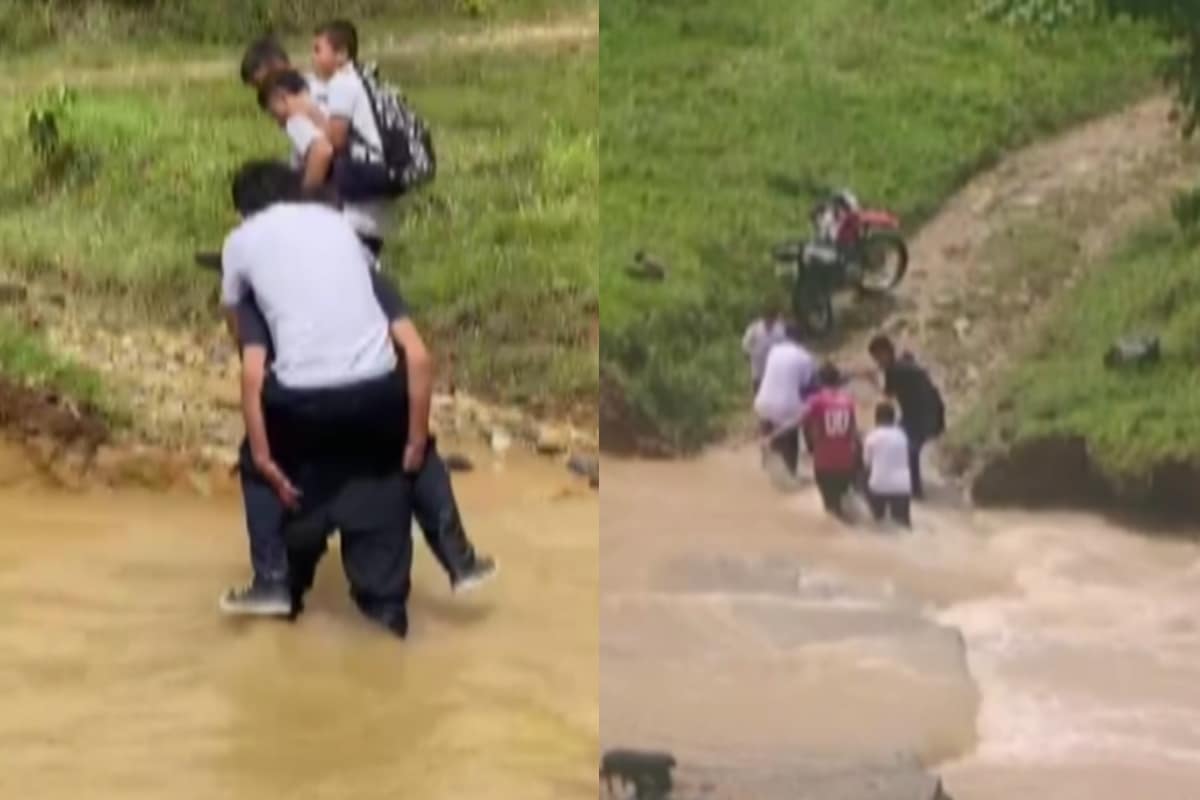 Estudiantes piden al alcalde de Sonsón que les construya un puente para ir al colegio