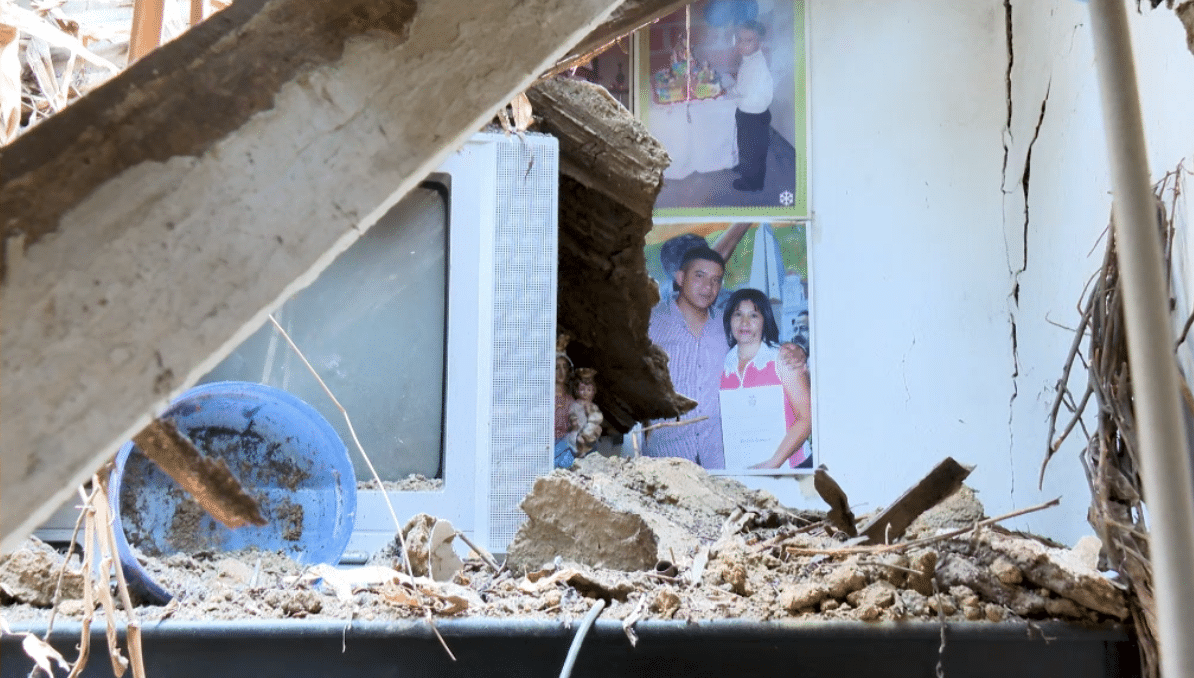 Familia en el barrio San Lucas perdió su casa por las fuertes lluvias
