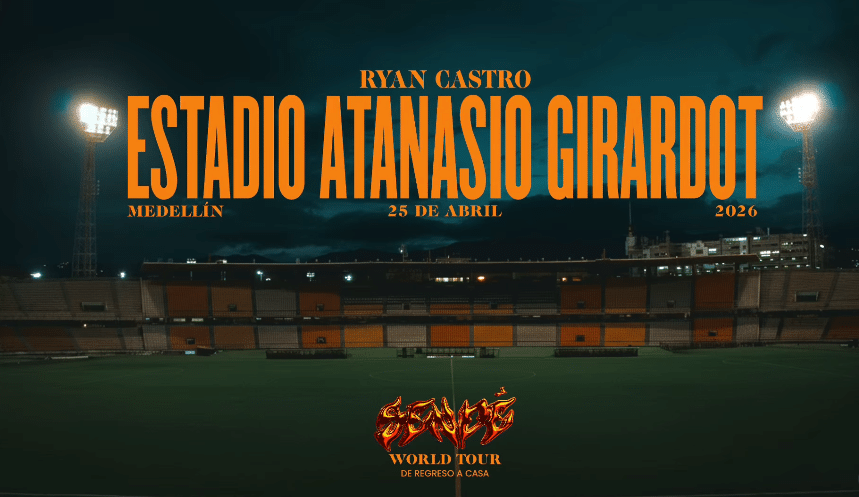 Ryan Castro confirma la fecha de su concierto en el estadio Atanasio Girardot