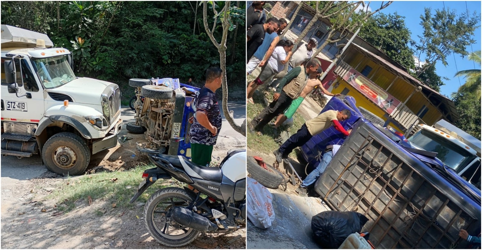 Choque entre volqueta y chivero dejan varios heridos en autopista Medellín - Bogotá