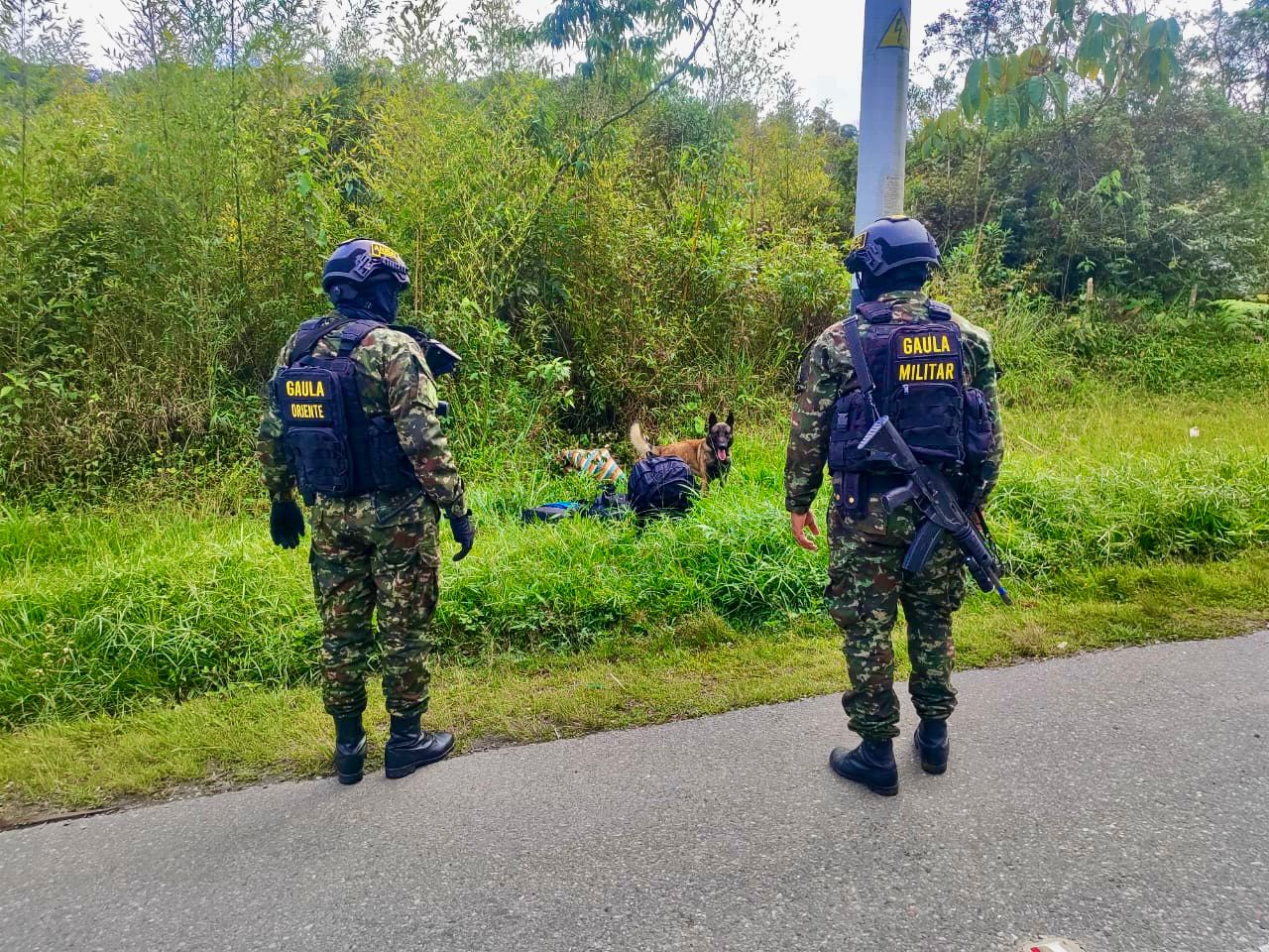 Incautación de 80 kilos de cocaína en Cocorná por parte del Ejército