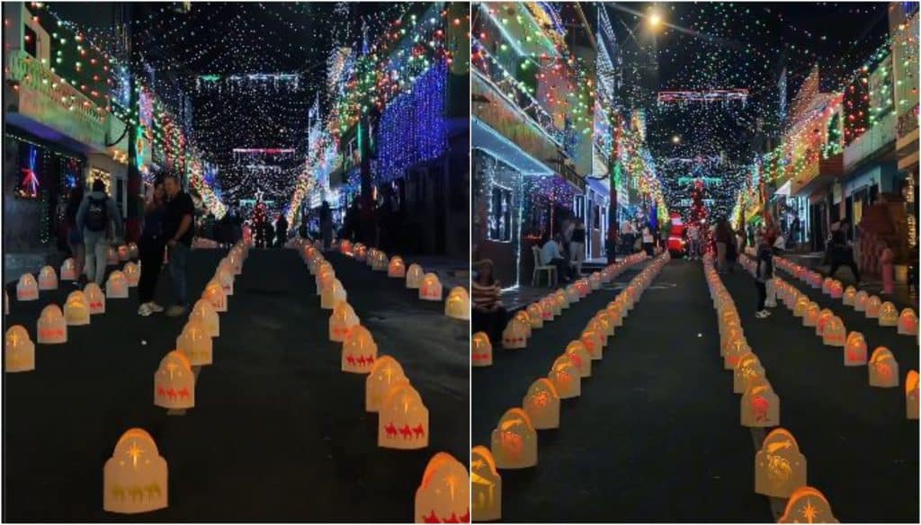 La cuadra más hermosa del Día de las Velitas en Itagüí