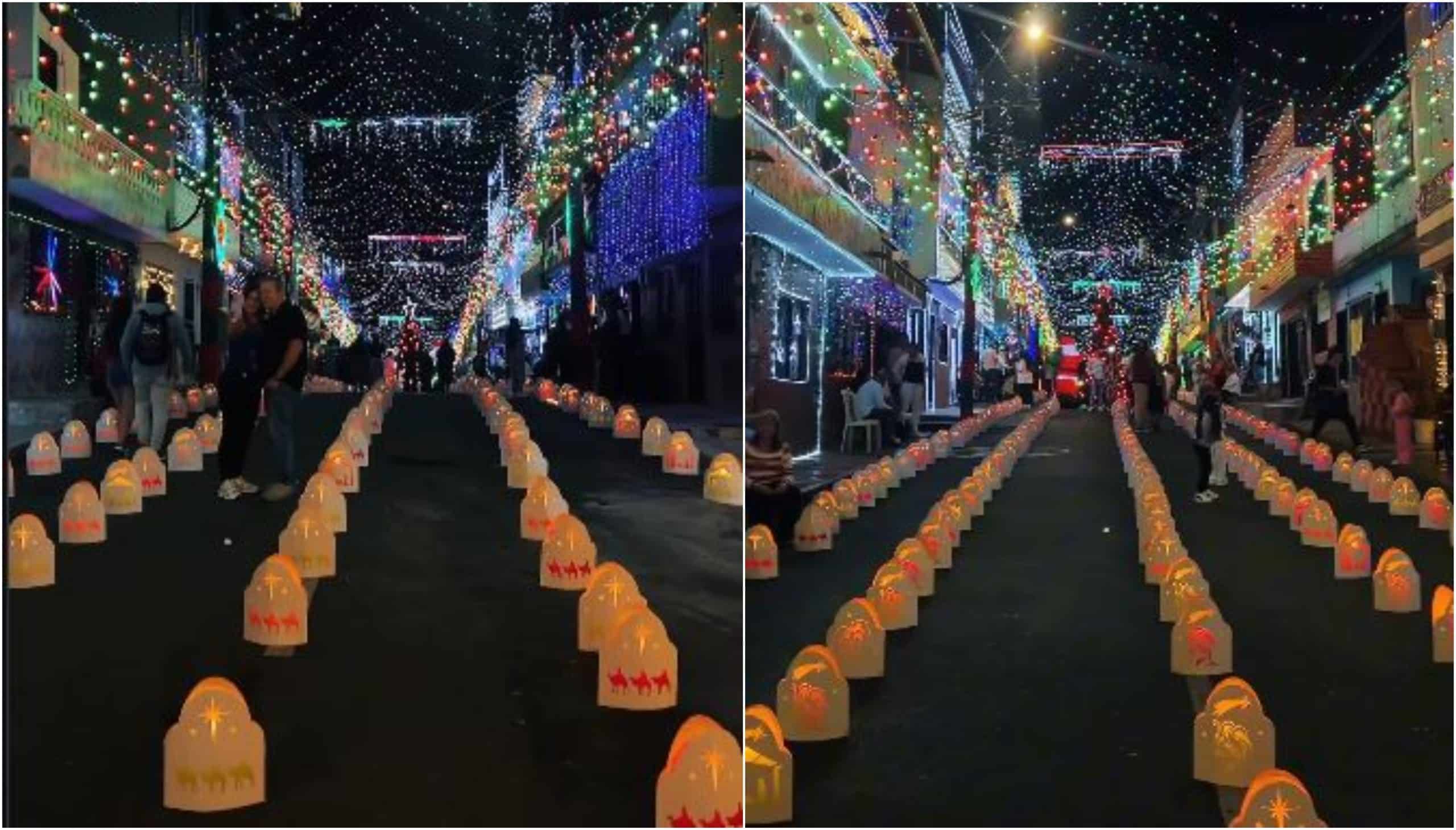 ¿La cuadra más bonita en el Día de las Velitas? Así decoraron esta calle en Itagüí