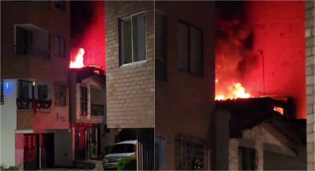 Incendio en Envigado: el peligro de los globos de mecha incandescente