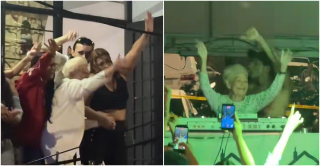 La abuelita que se volvió viral en una fiesta de diciembre