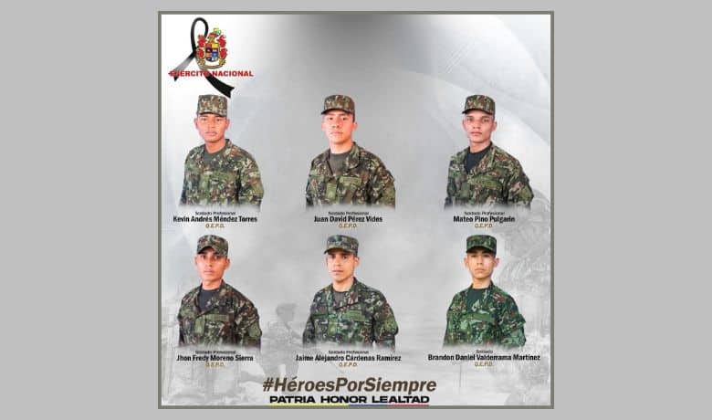 Se conocen las identidades de los seis militares asesinados en ataque del ELN en Aguachica, Cesar