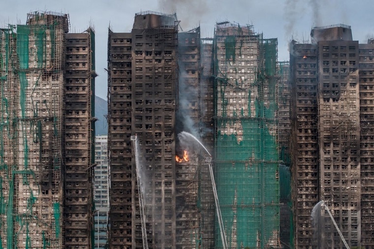 Trece detenidos por incendio en Hong Kong, que dejó 151 muertos