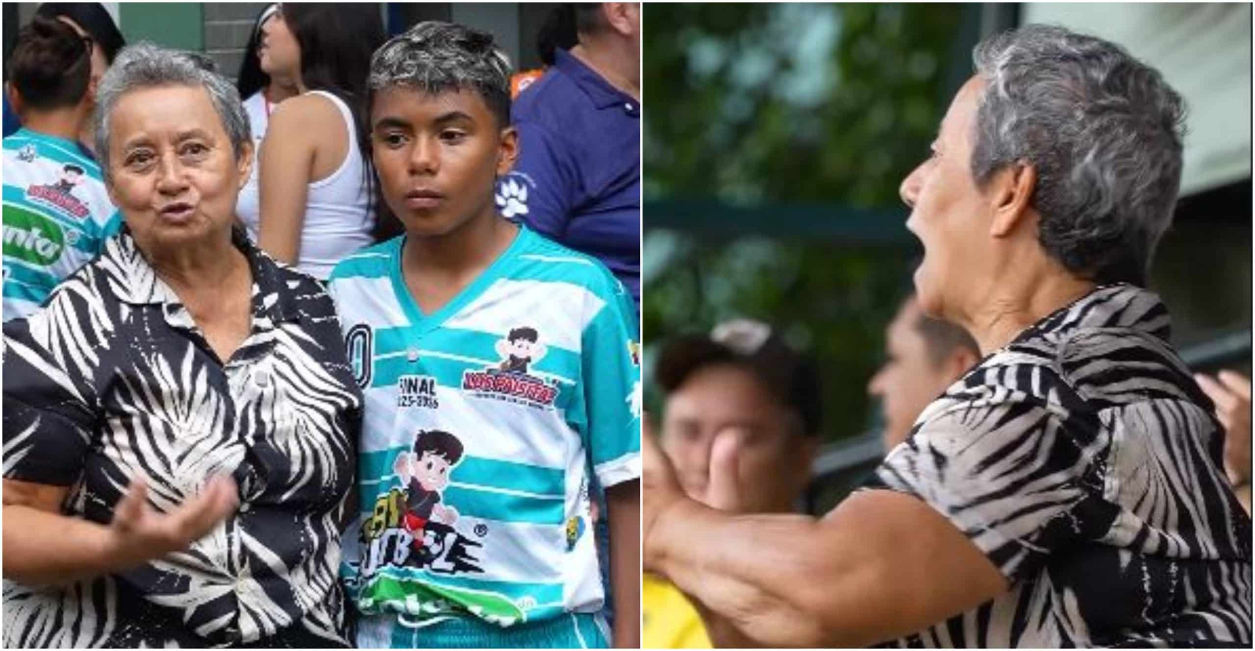 Conozca a la abuela que más grita en la cancha Marte #1 para apoyar a su nieto