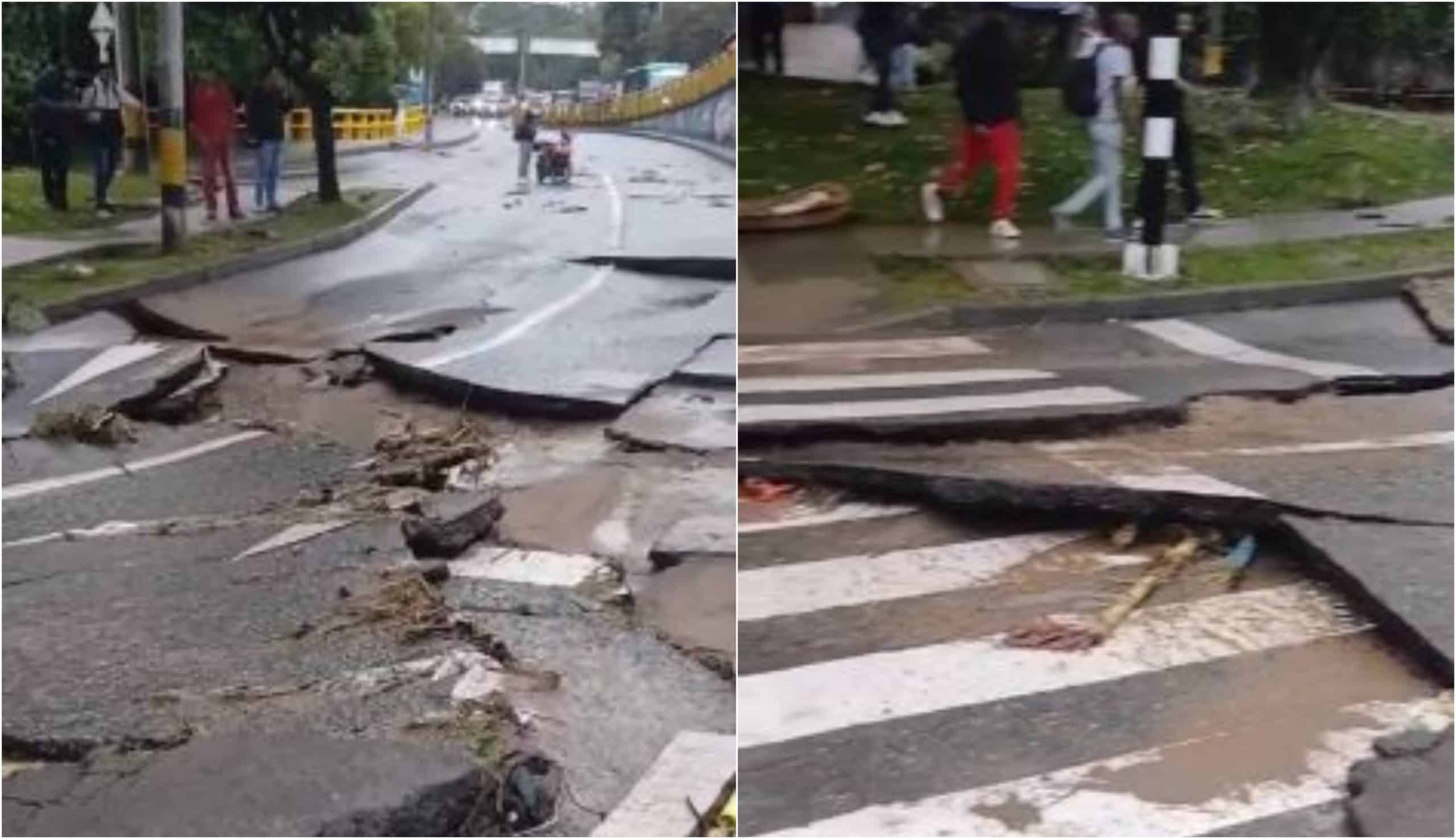 Desbordamiento de quebrada La Presidenta ocasionó daños en el pavimento