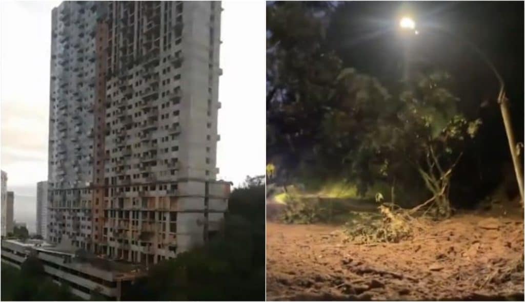 Deslizamiento de tierra afecta construcción de unidad residencial en Sabaneta