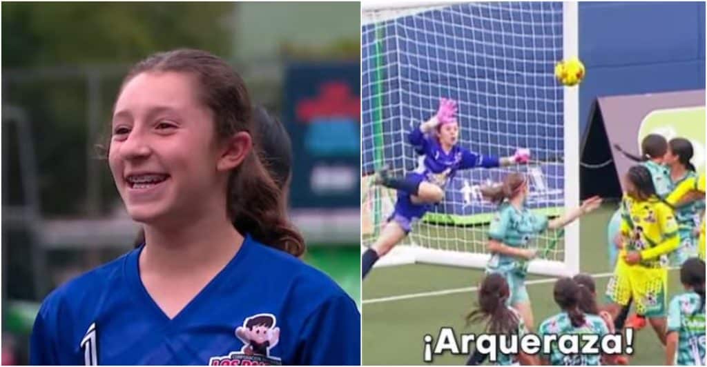 Ella es la portera que se roba las miradas en el Babyfútbol por sus increíbles atajadas