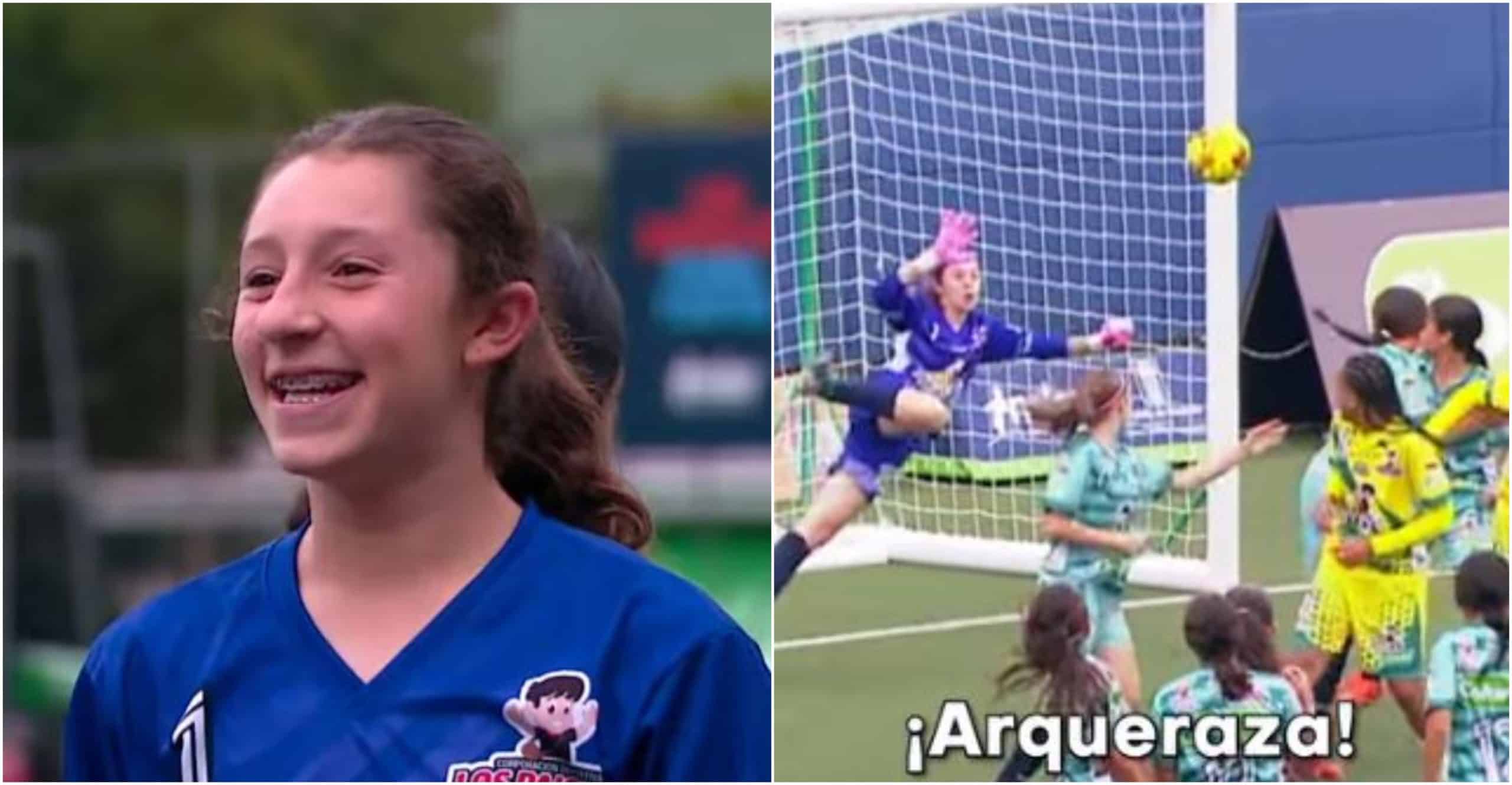 Ella es la portera que se roba las miradas en el Babyfútbol por sus increíbles atajadas