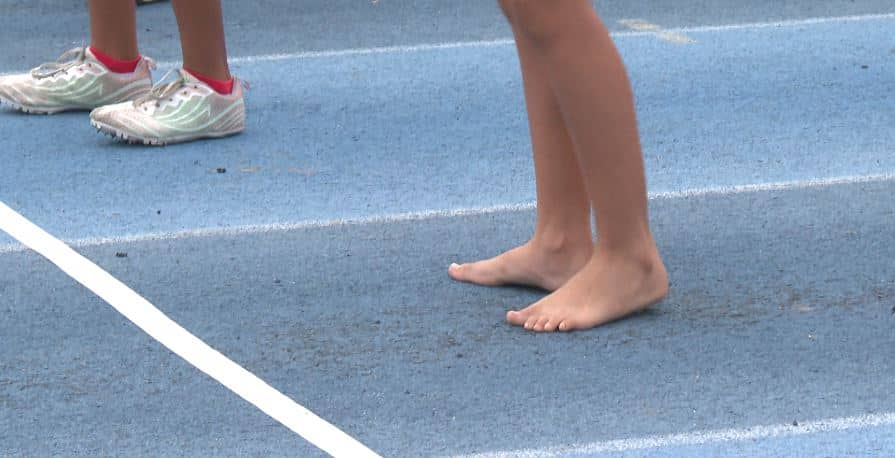 Ellos son los deportistas del Babyatletismo que competían en las pruebas descalzos