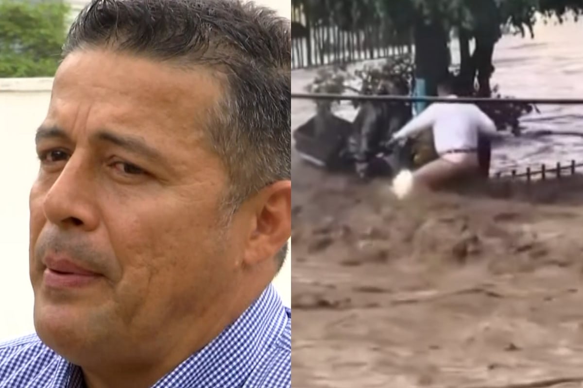 ¡Héroe sin capa! Habló hombre que salvó a motociclista en emergencia por lluvias en Medellín