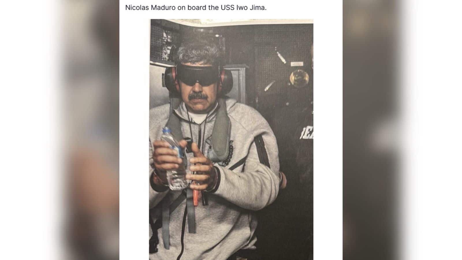 Esta es la primera foto de Nicolás Maduro capturado