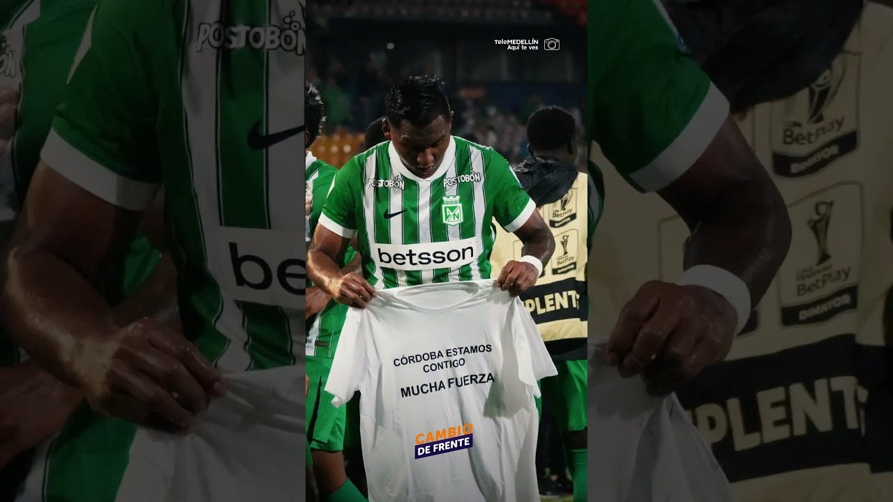 Alfredo Morelos anotó gol y sacó una camiseta que decía “Córdoba, estamos contigo. Mucha fuerza”