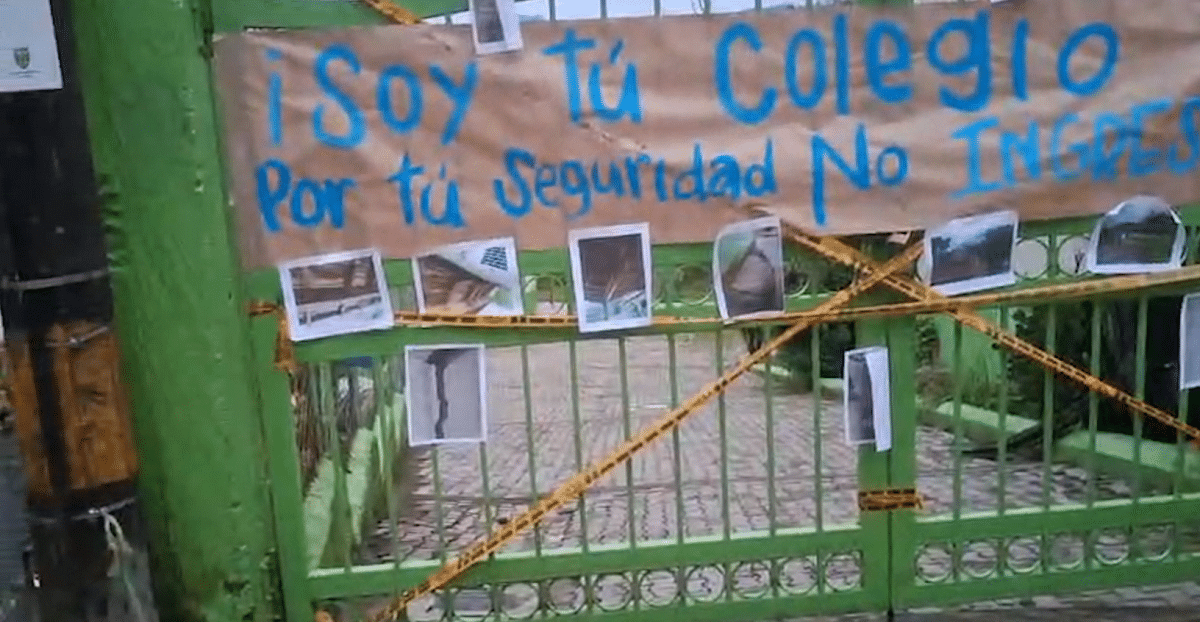 Padres de familia cerraron colegio en San Francisco por mal estado