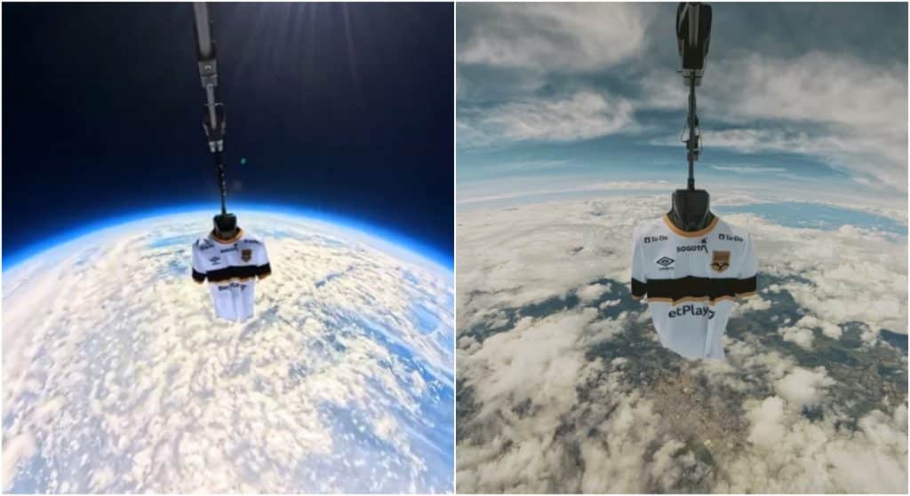 El Internacional de Bogotá lleva su camiseta al espacio