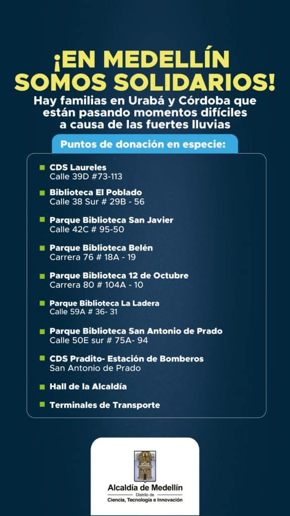 Donaciones para afectados en Urabá y Córdoba