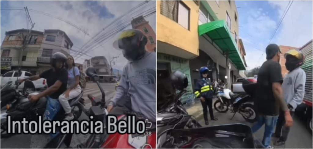 Joven amenazado por motociclista tras reclamarle por pasarse un semáforo en Bello