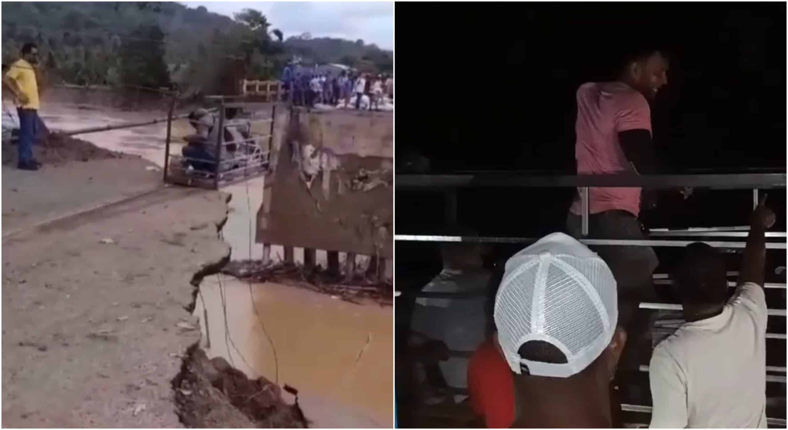 ¡Qué peligro! Comunidad de San Juan de Urabá cruzan puente con garrucha improvisada