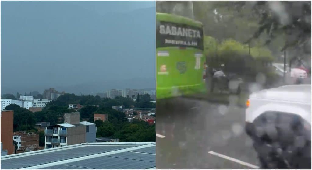 Fuertes lluvias con granizo impactan El Poblado y el sur del Valle de Aburrá