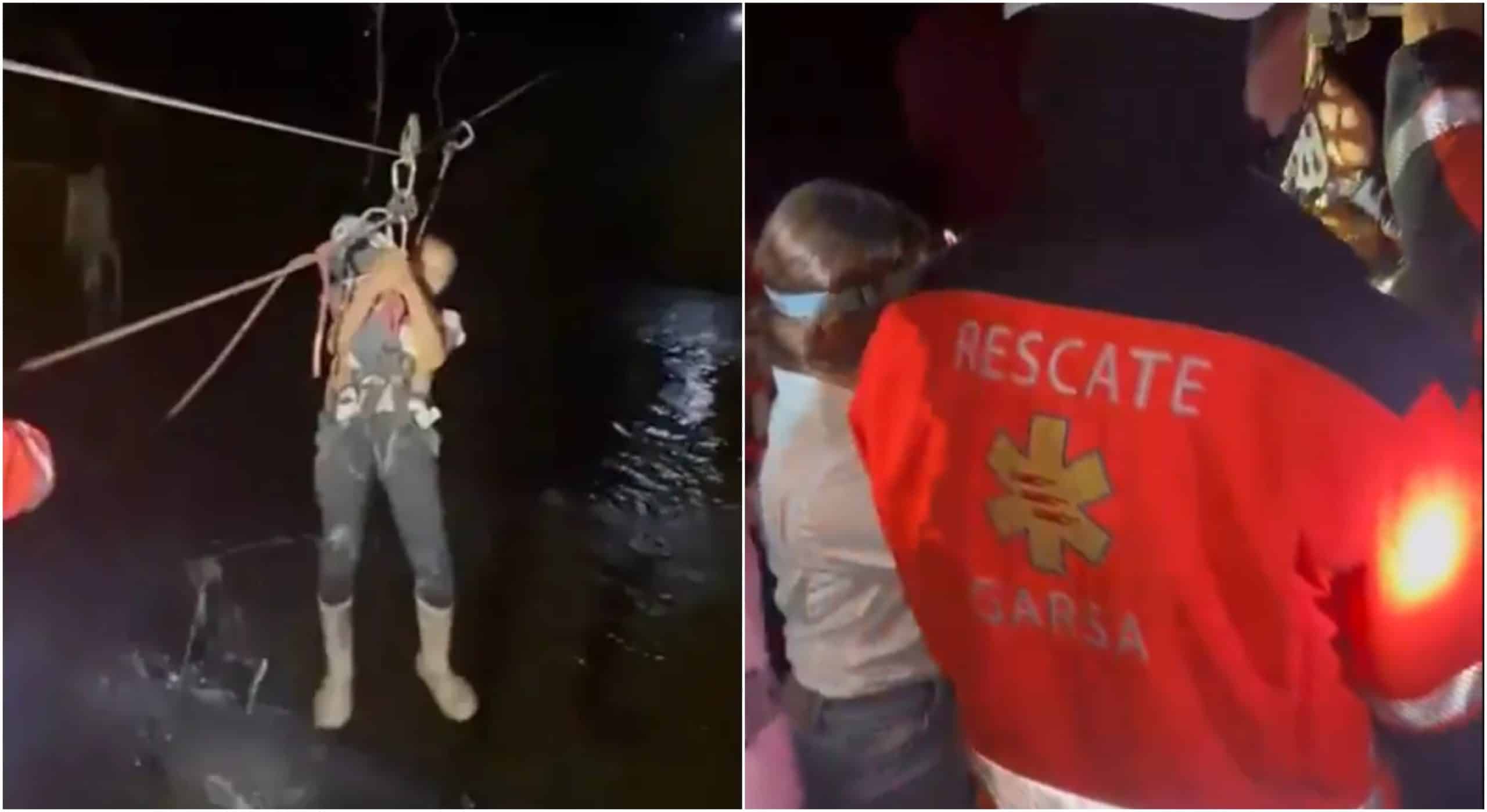 Rescatan a una mujer junto a sus dos hijos cuando se deslizaba por una tirolesa en el Urabá