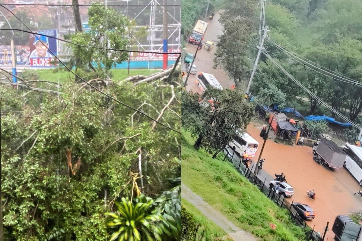 Fuerte aguacero causa emergencias en Medellín, Bello y Copacabana