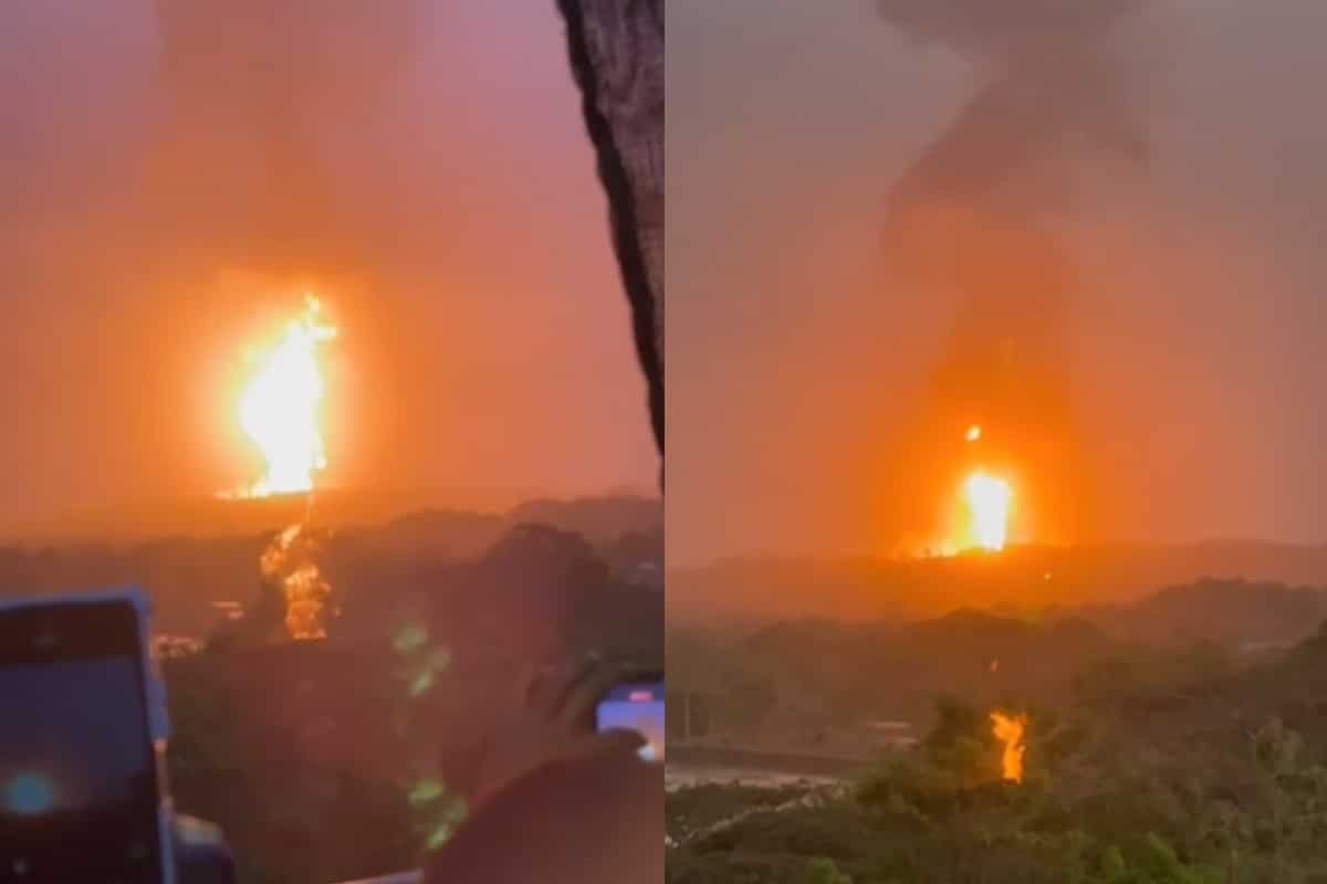 Erupción de volcán de lodo en San Juan de Urabá
