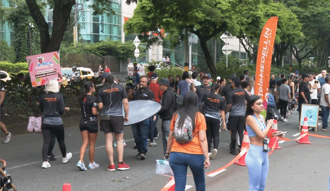 Telemedellín se une a la campaña 'Mi Metro Cuadrado' en la ciclovía de El Poblado