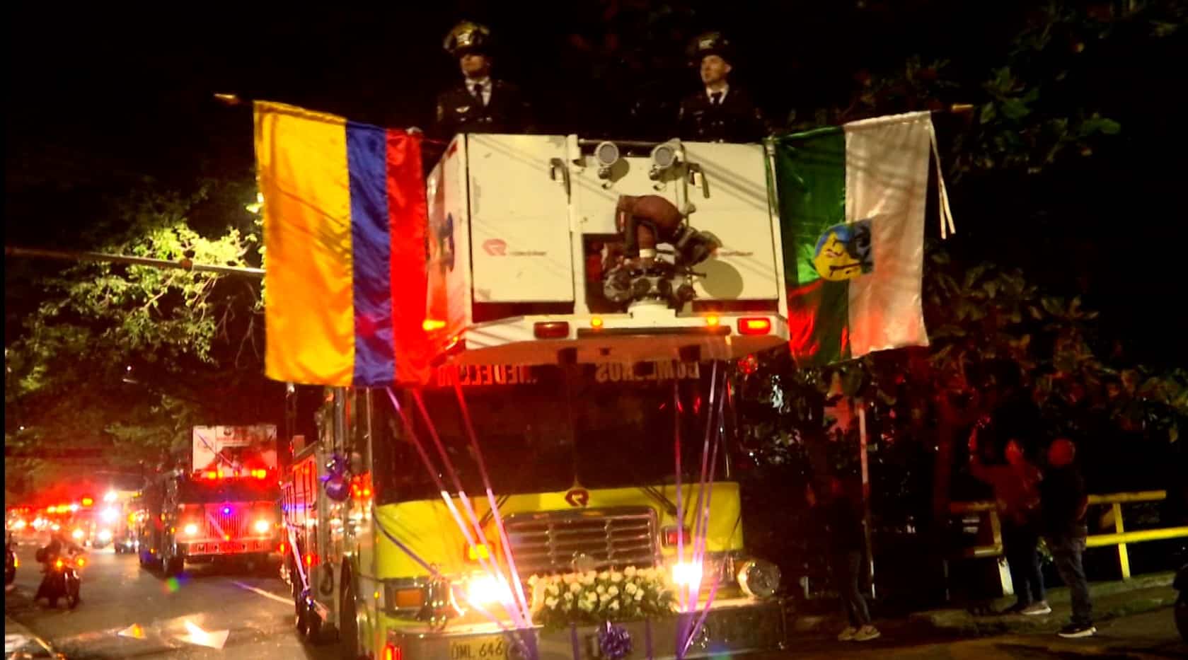 Así se desarrollan las exequias del bombero que murió atendiendo una emergencia en Medellín