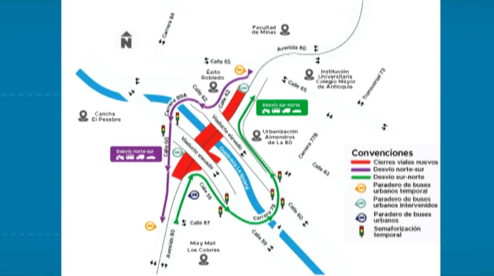 Atención conductores: iniciará cierre indefinido de la Avenida 80 a la altura de La Iguaná, esta es la fecha