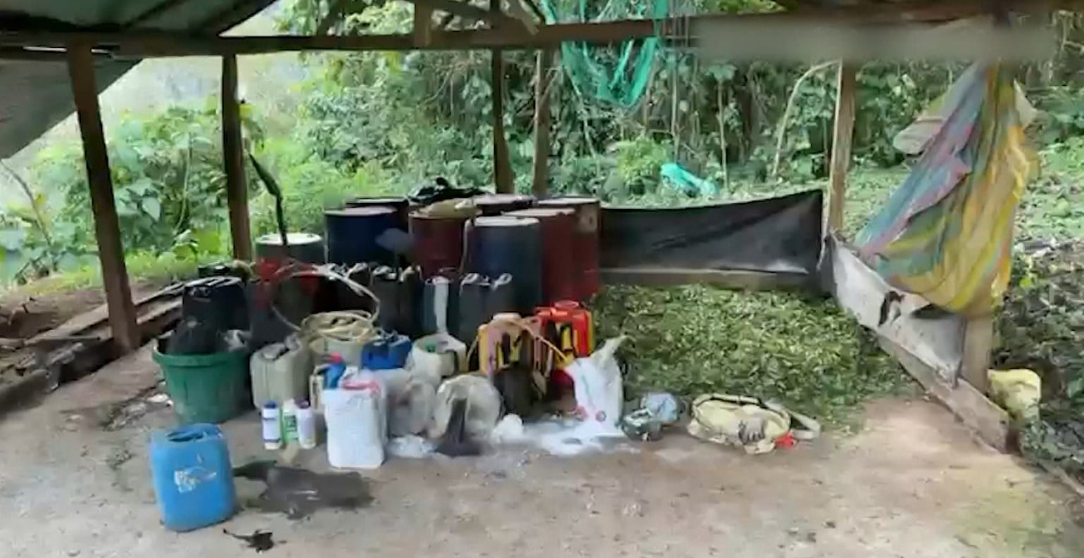 Desmantelamiento de laboratorios de coca en Antioquia