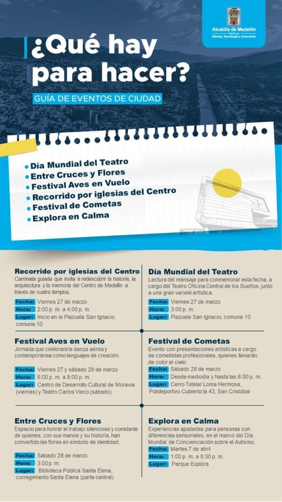 Estos son los eventos de ciudad para que no se quede sin que hacer el fin de semana