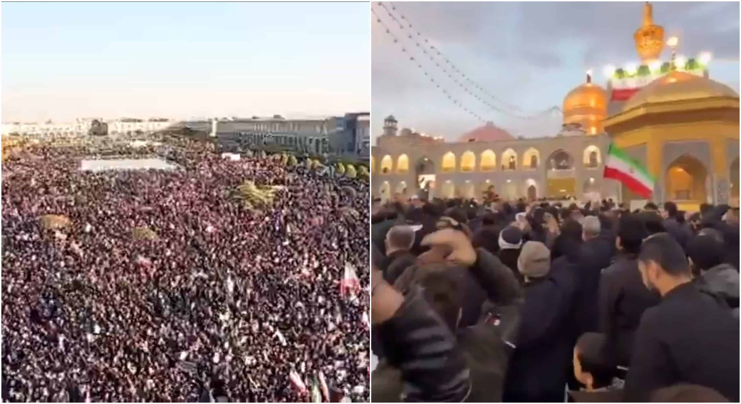 Miles de personas se concentran en la Plaza Enghelab tras la muerte del líder supremo en Irán