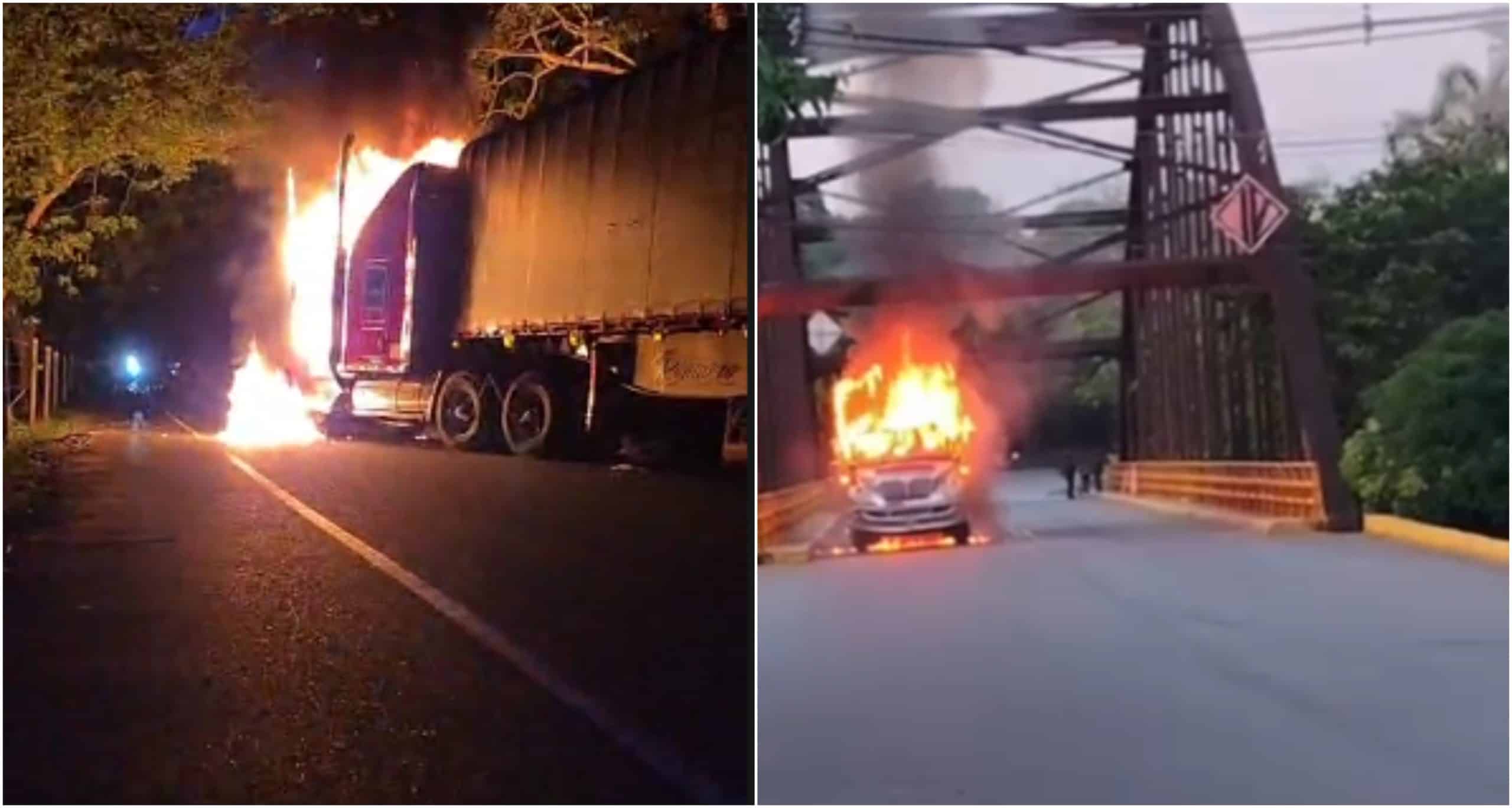 Quema de camiones y otros hechos de violencia deja octavo día de paro minero en el Bajo Cauca