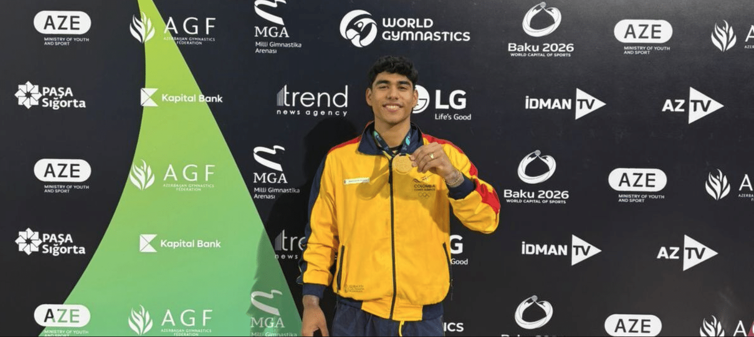 Ángel Barajas se corona campeón en la Copa Mundo de Gimnasia en Azerbaiyán