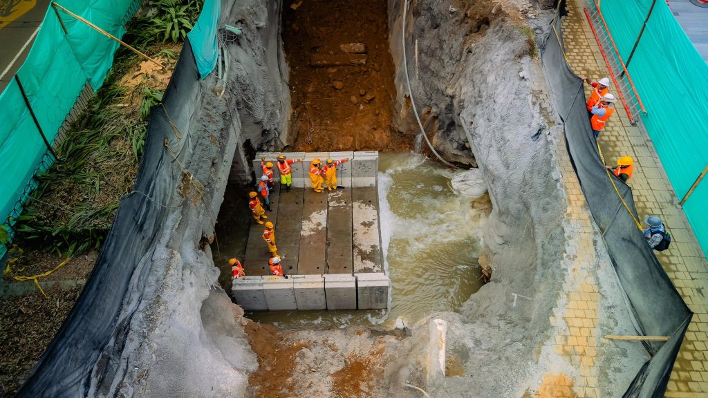 Avanzan las obras de rehabilitación en la avenida El Poblado