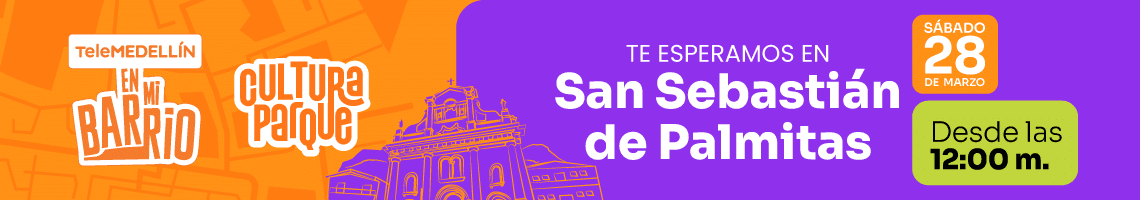 Banner de autopauta para Telemedellín en mi barrio en San Sebastián de Palmitas en 28 de marzo de 2026