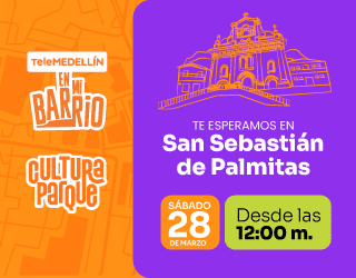 Banner de autopauta para Telemedellín en mi barrio en San Sebastián de Palmitas en 28 de marzo de 2026
