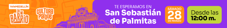 Banner de autopauta para Telemedellín en mi barrio en San Sebastián de Palmitas en 28 de marzo de 2026