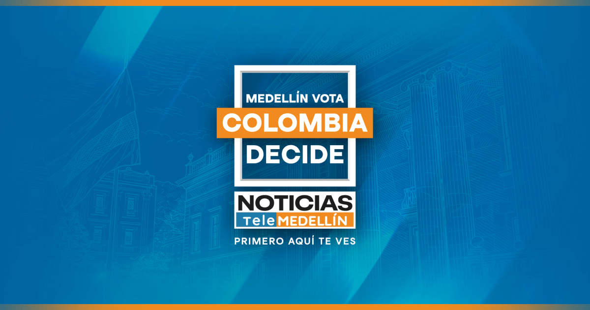 Banner con el logo de Noticias Telemedellin y un texto que hace referencia a la jornada electoral del próximo domingo 8 de marzo de 2026