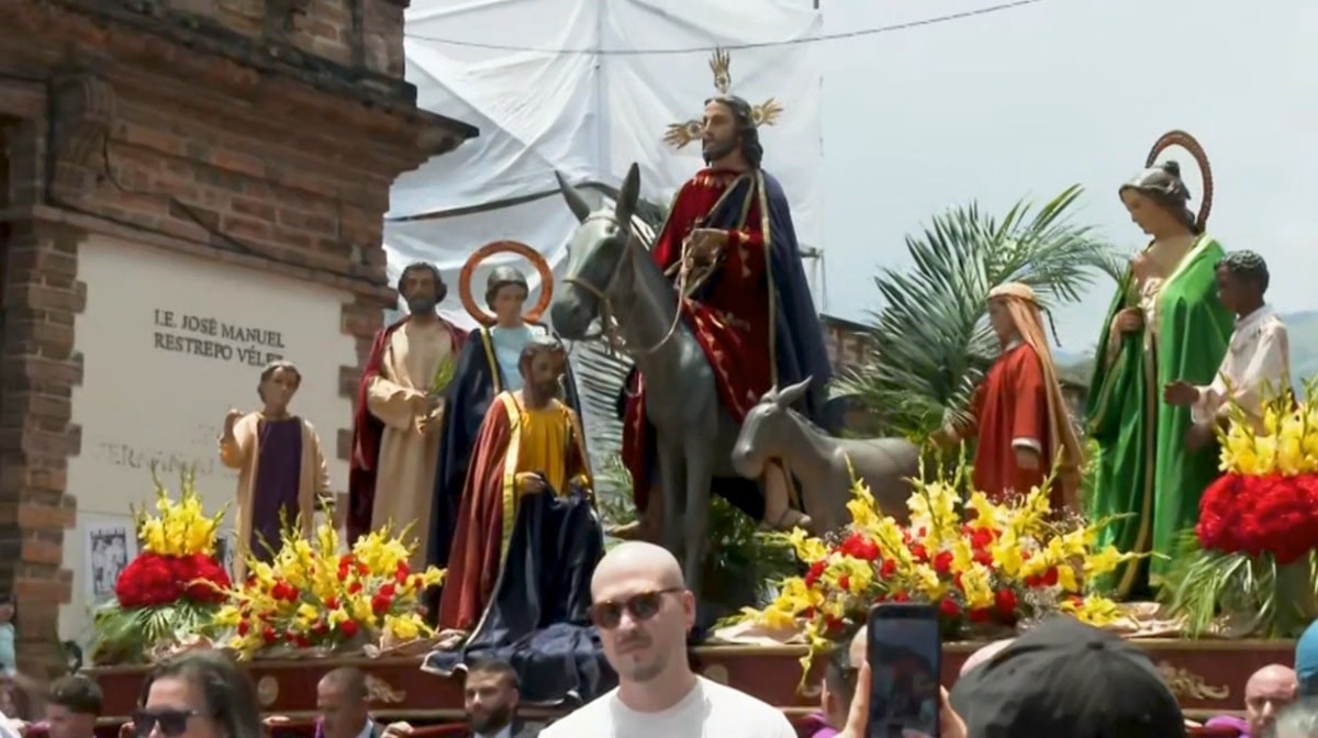 Así se vivió el Domingo de Ramos en Envigado, tradición que marca el inicio de la Semana Santa