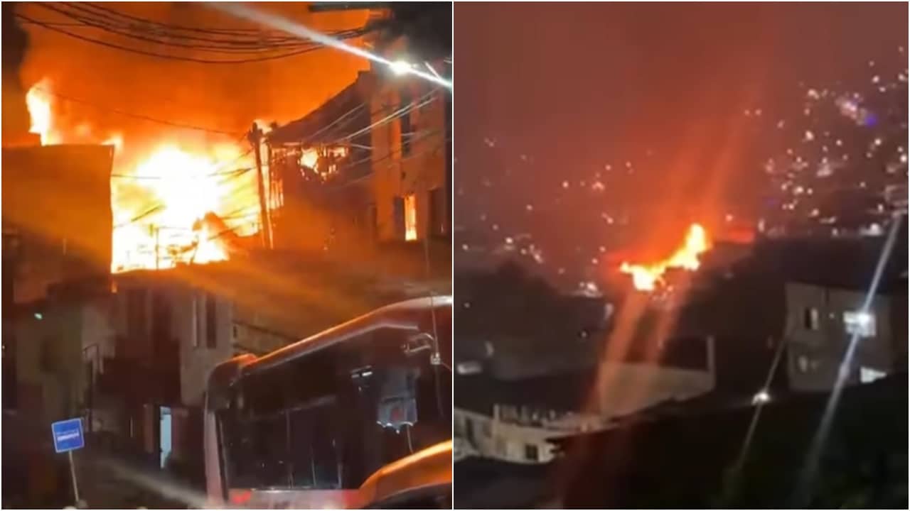Incendio estructural en el barrio Carpinelo de El Popular