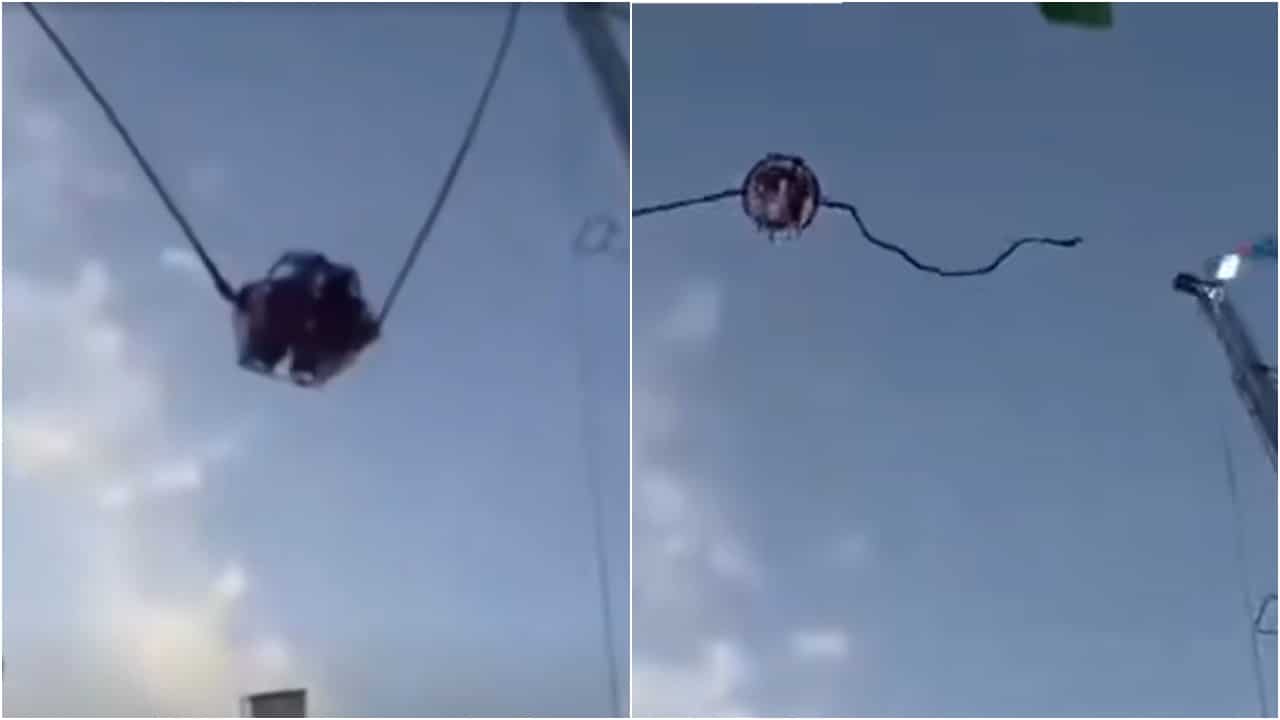 Cable de una atracción se rompió y dejó 4 personas heridas, entre ellas, dos menores