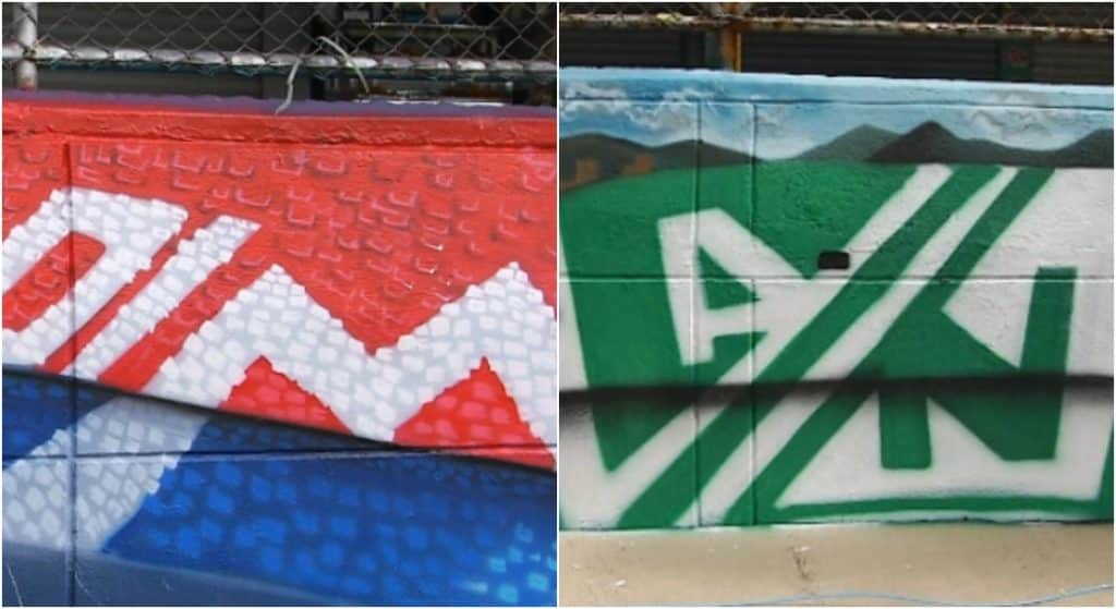Mural artístico en el clásico paisa: una celebración de paz y fútbol