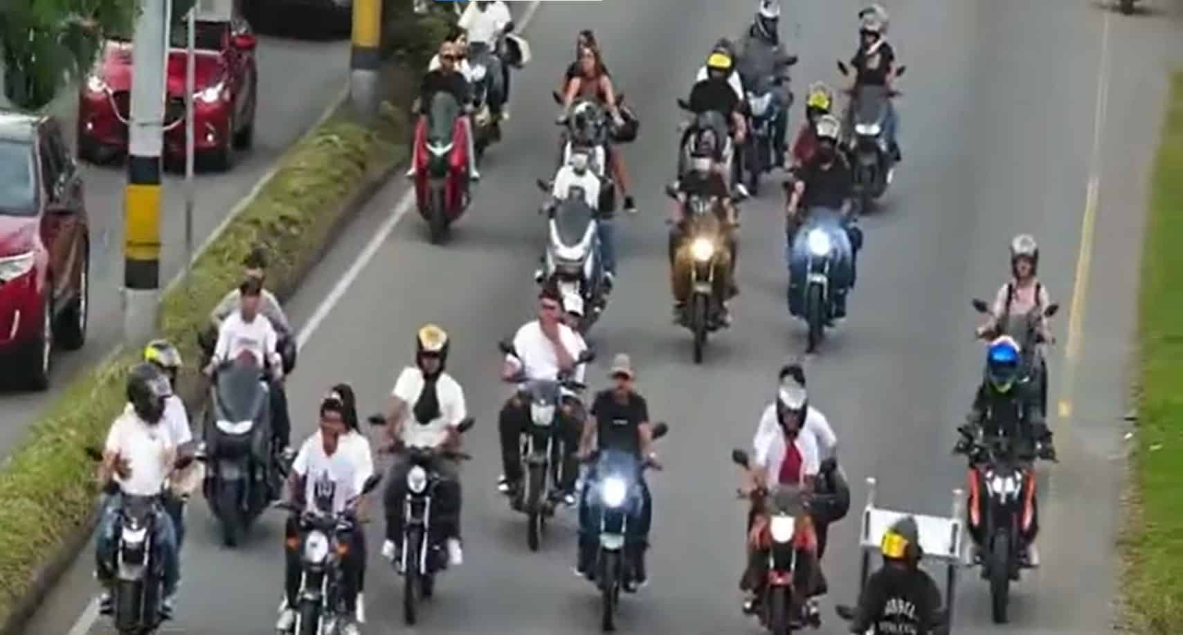 Hallan motos robadas y con placas adulteradas en caravana fúnebre en Itagüí